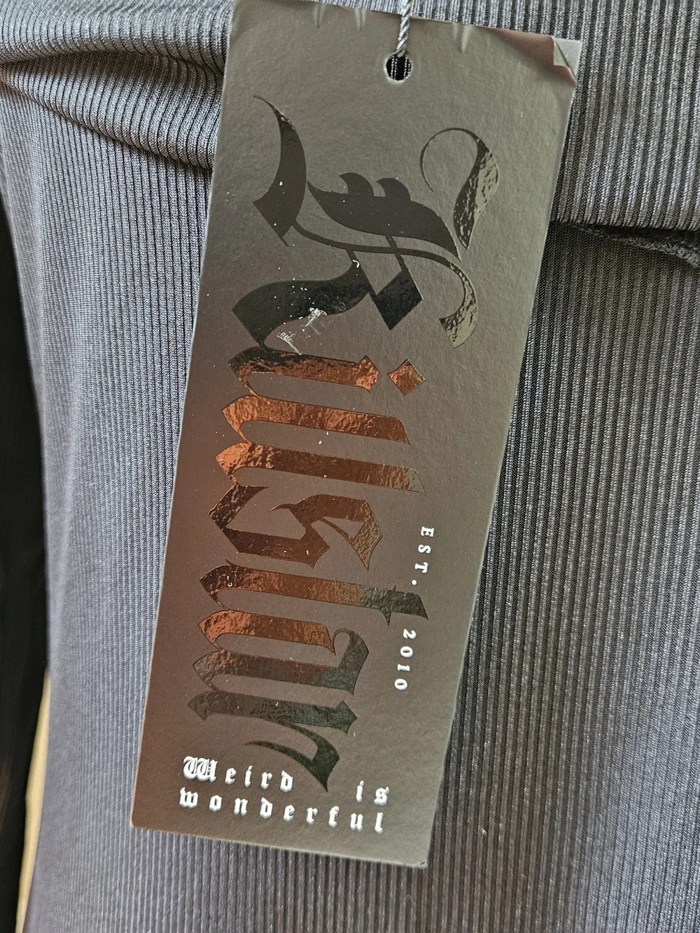 Killstar Ribbed Off-Shoulder Asymmetrical Top Or Dress – Size XL (New With Tags) - Picture 8 of 11